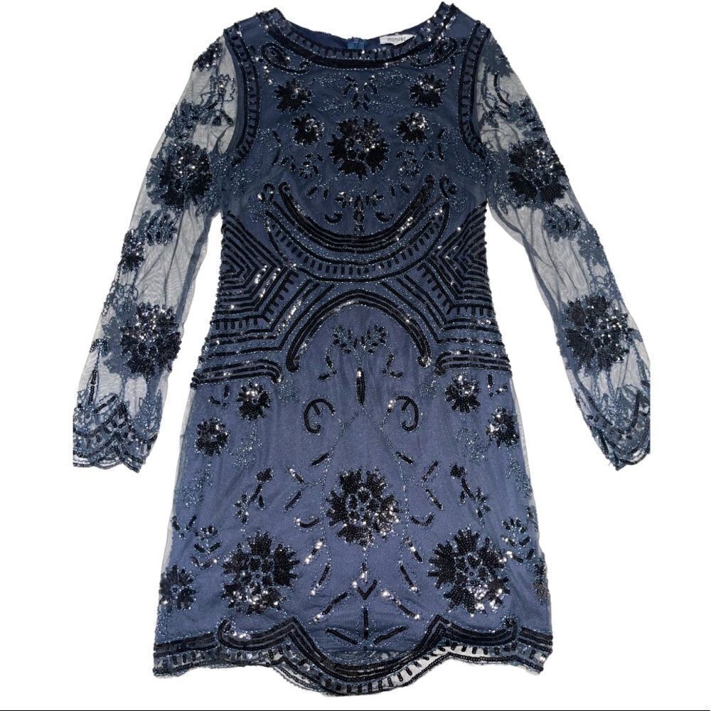 Fashion Nova Blue sequin Dress